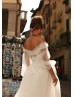 Ivory Lace Tulle Sweet Wedding Dress With Jacket